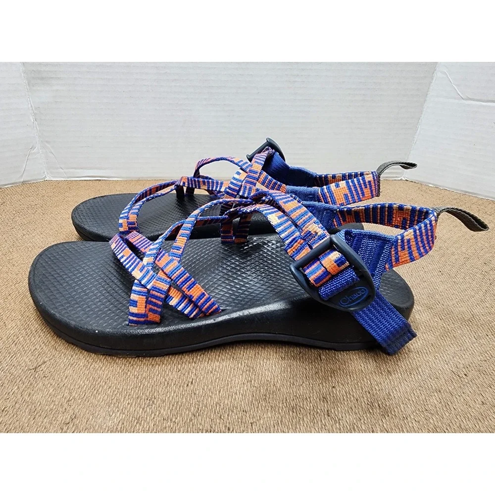 CHACO ZX/1 EcoTread Barrez Royal Canvas Water Sport Sandals Youth Sz. 6